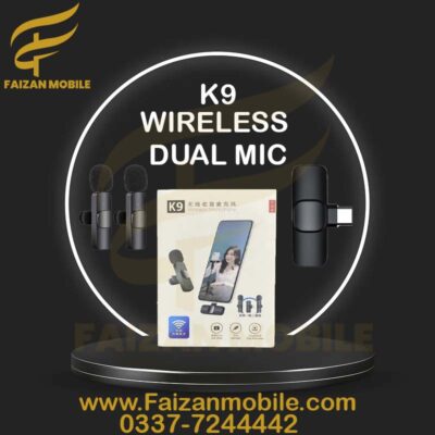 K9 Dual Wireless Lavalier Collar Microphones C-Type